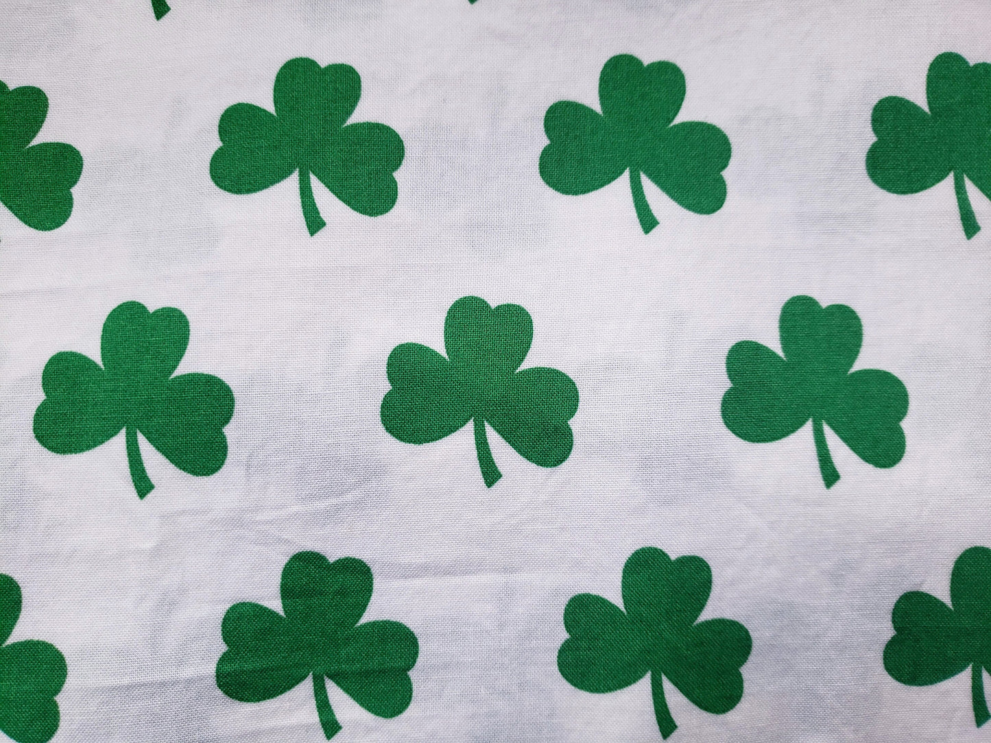 Clip on Dog Bandana With Buckle Pet Cat Bandanna Scarf St Patrick's Day Green Shamrocks Black White Exclusive Handmade to Order