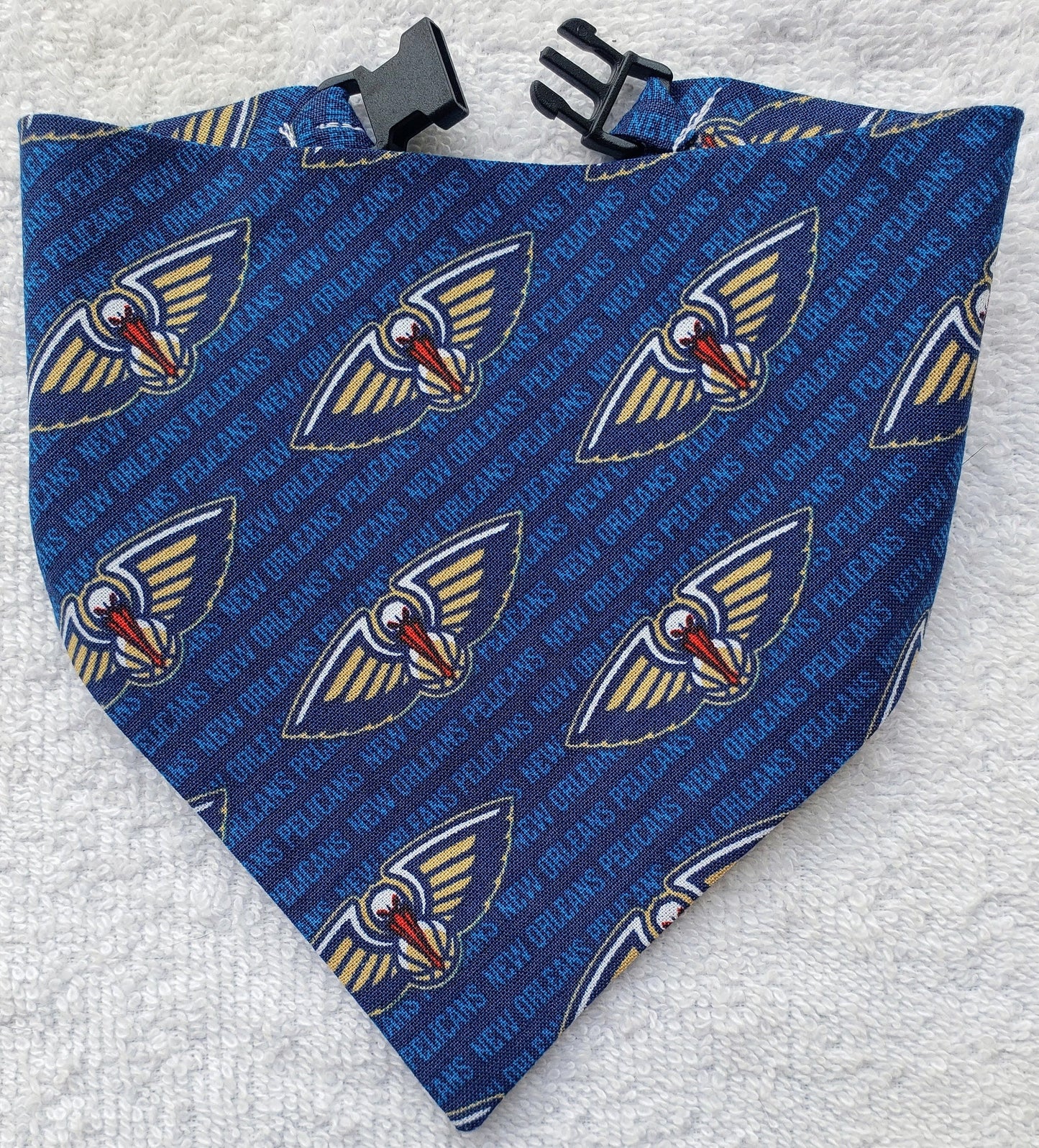 NEW ORLEANS PELICANS Basketball nba Clip on Dog Bandana With Buckle Pet Cat Bandanna Scarf Handmade to Order