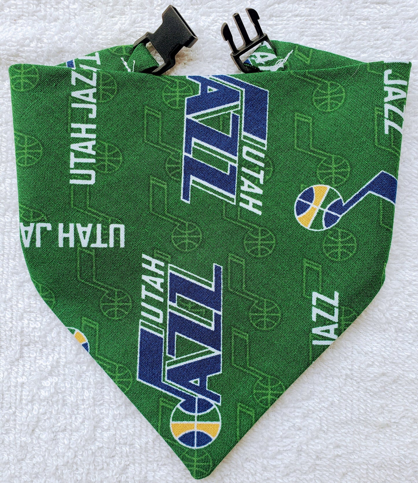 UTAH JAZZ Basketball nba Clip on Dog Bandana With Buckle Pet Cat Bandanna Scarf Handmade to Order