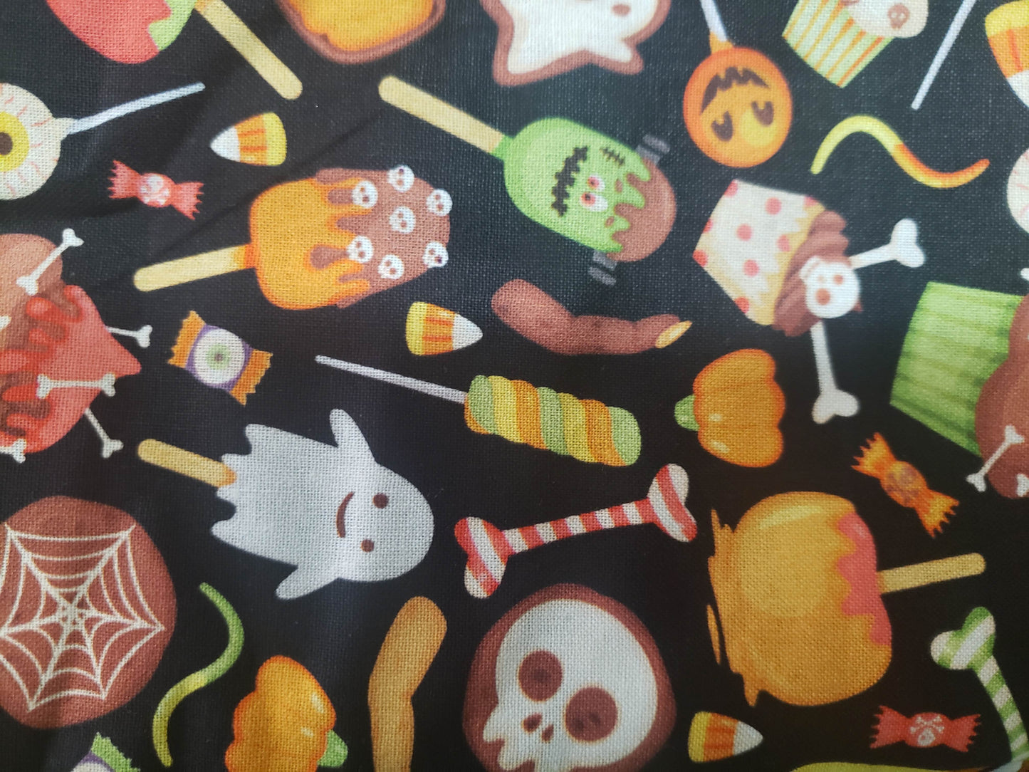 Halloween Candy & Treats Fall Autumn Clip on Dog Bandana With Buckle Pet Cat Bandanna Handmade to Order