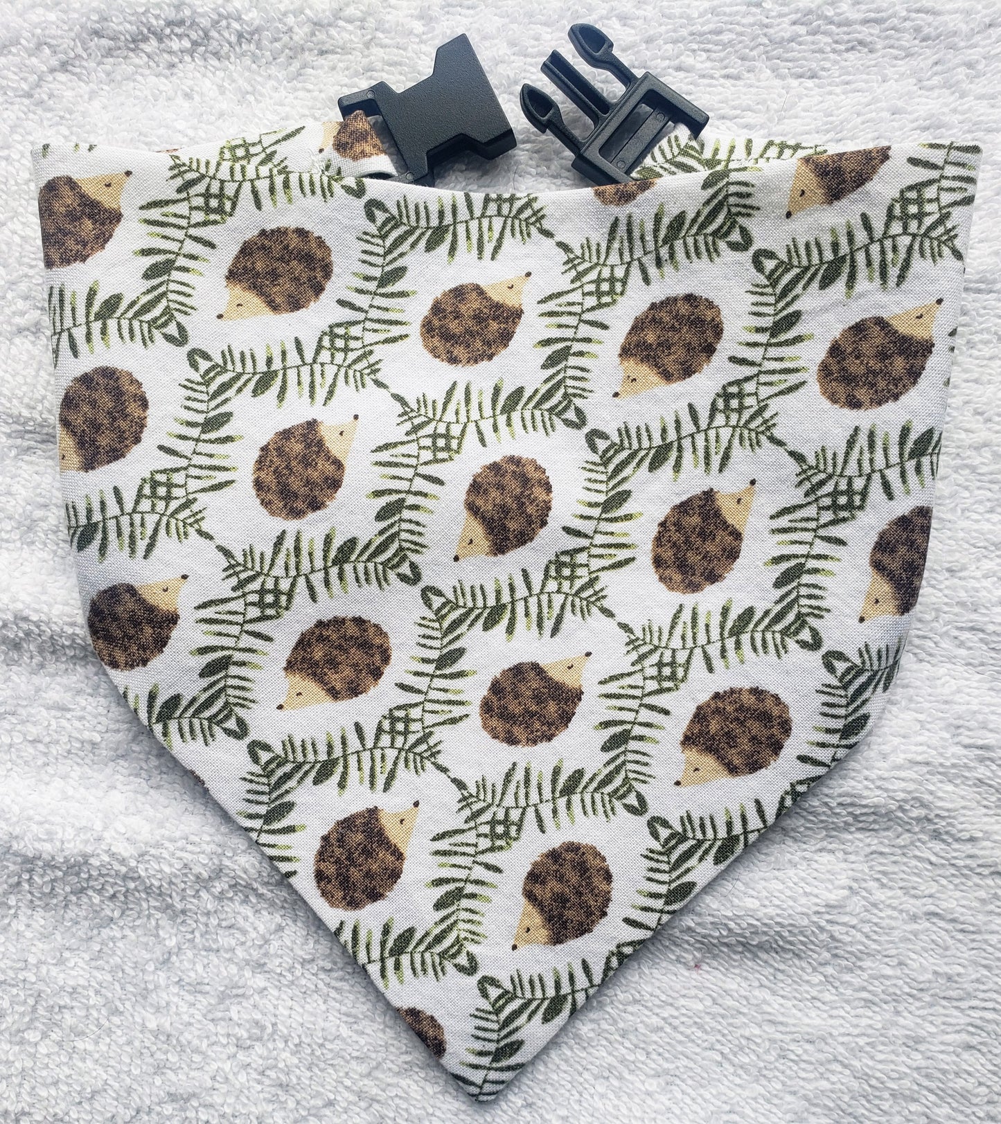 Clip on Dog Bandana With Buckle Pet Cat Bandanna Hedgehog Hedgies Hedgehogs Handmade to Order