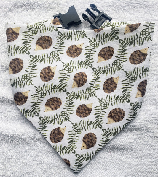 Clip on Dog Bandana With Buckle Pet Cat Bandanna Hedgehog Hedgies Hedgehogs Handmade to Order