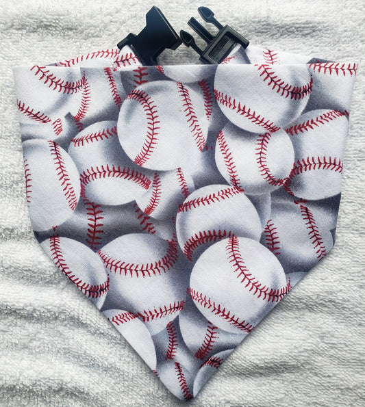 Clip on Dog Bandana With Buckle Pet Cat Bandanna Baseball Baseballs Summer Sports MLB MiLB tball Little League Handmade to Order