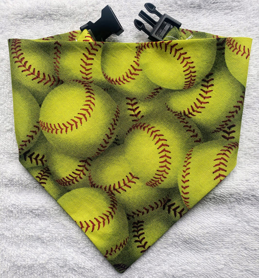 Clip on Dog Bandana With Buckle Pet Cat Bandanna Softballs Handmade to Order