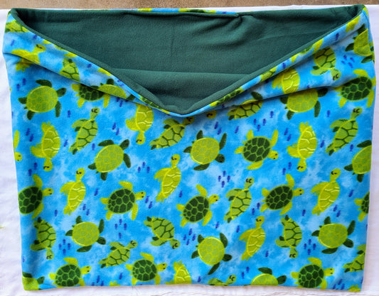 Green Sea Turtles 27x34 inch Snuggle Sack, Sleeping Bag for Pets, Dogs, Cats, Fleece, Reversible, Washable