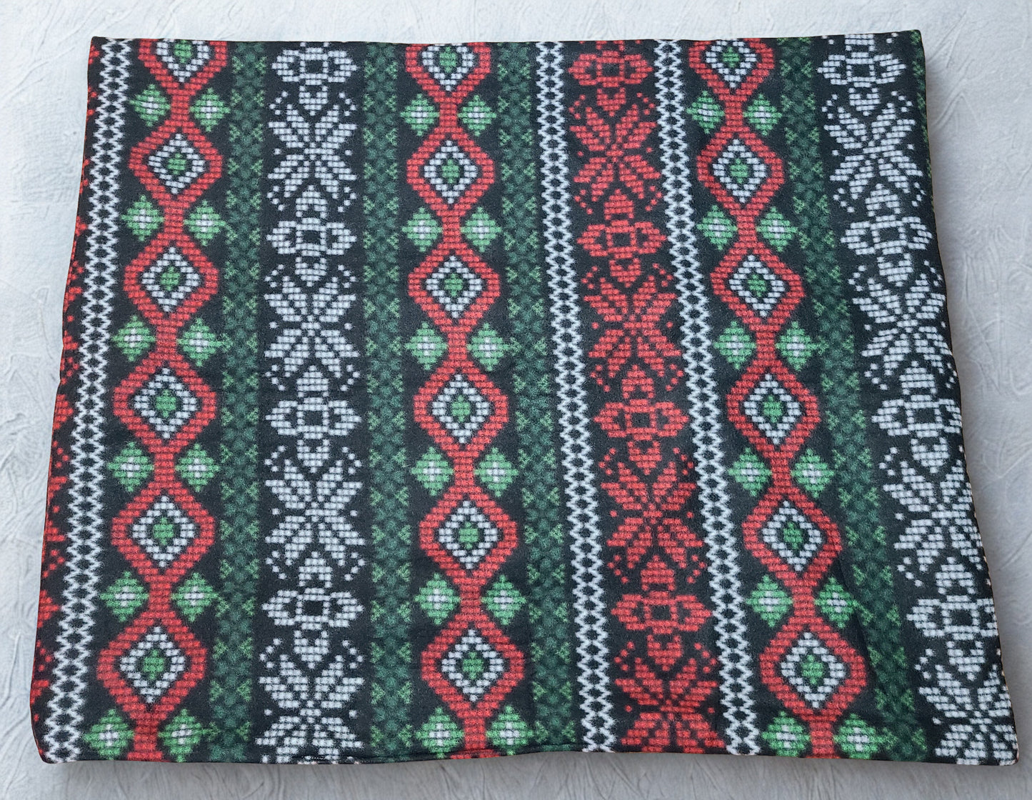 Nordic Wintertime Green & Red 34x28 inch Snuggle Sack, Sleeping Bag for Pets, Dogs, Cats, Fleece, Reversible, Washable (Copy)