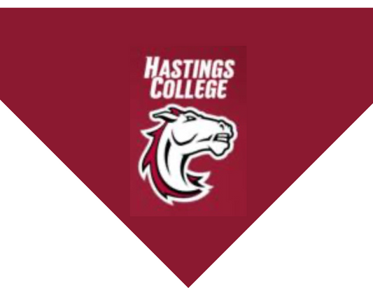 Hastings College Broncos Clip on Dog Bandana With Buckle Pet Cat Vinyl Bandanna Scarf ncaa Handmade to Order