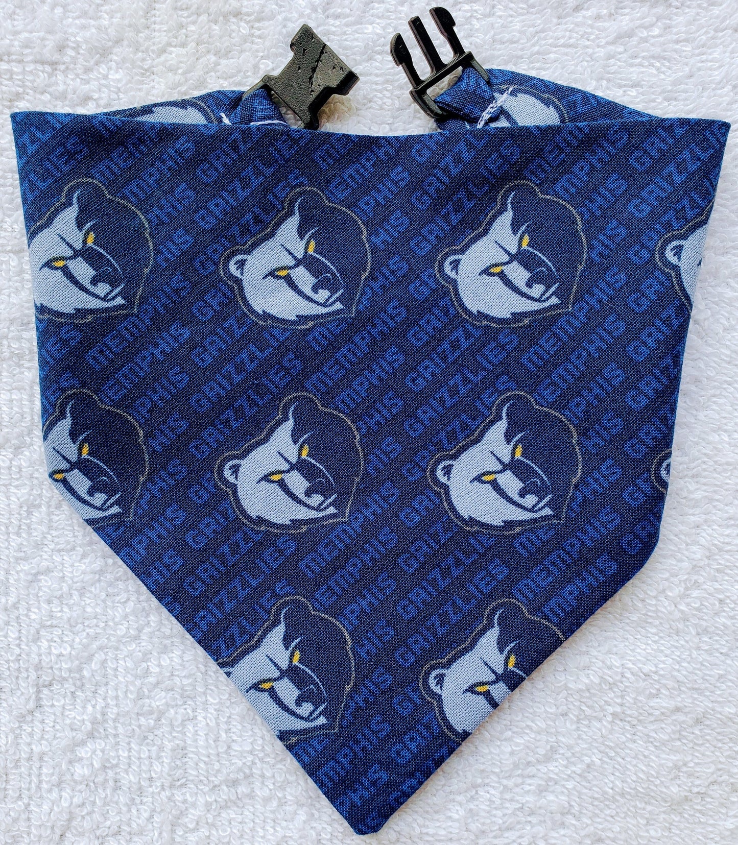 Clip on Dog Bandana With Buckle Pet Cat Bandanna Scarf Basketball nba MEMPHIS GRIZZLIES Basketball nba Handmade to Order